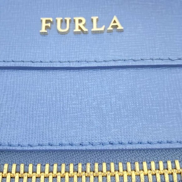 FURLA - Blue Gray Leather Handbag - Picture 8 of 10